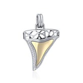 Window to Universe Shark Tooth Silver and Gold Pendant MPD5047 - Pendants